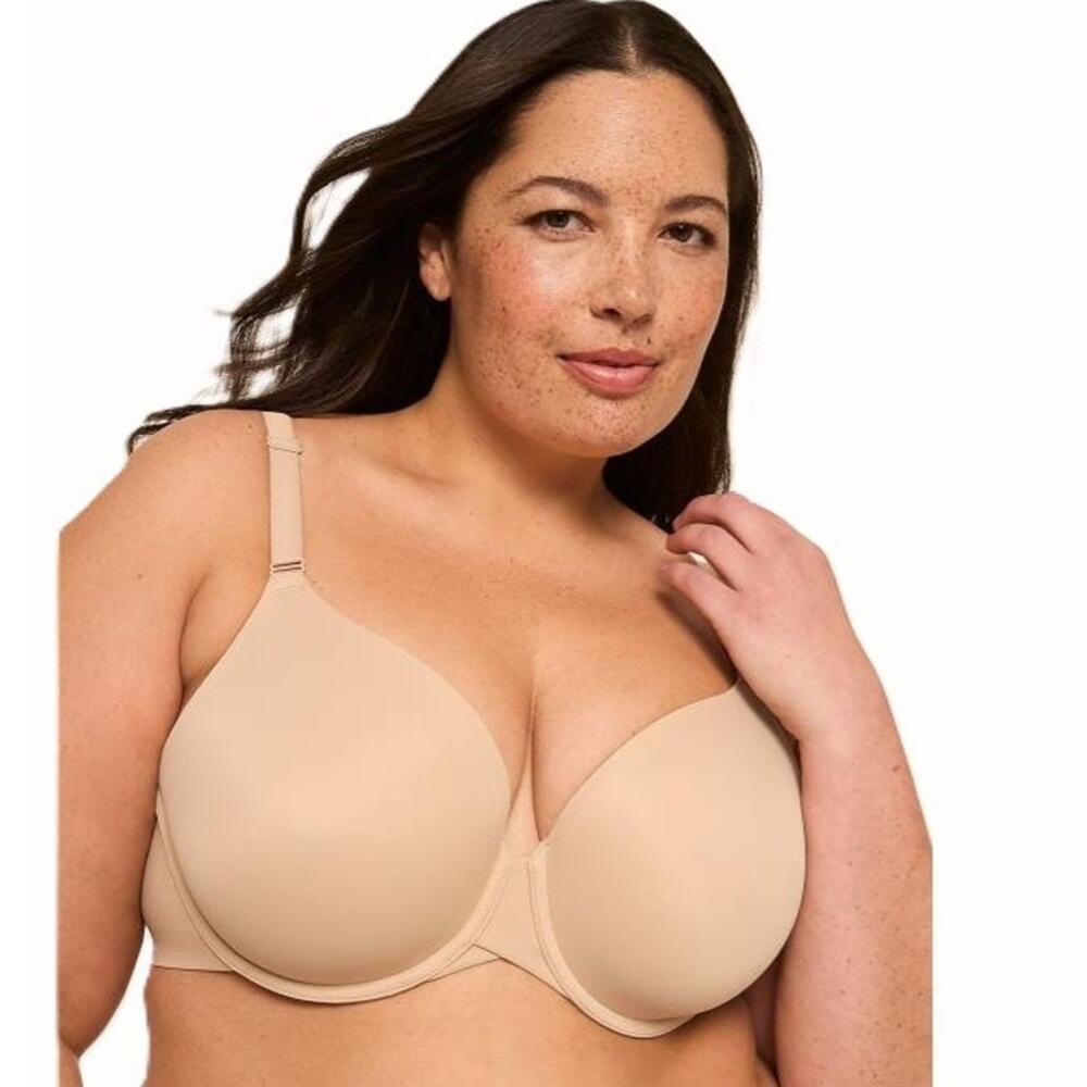 Cacique Totally Smooth Full Coverage Underwire Bra Nude Lightly Lined (36 DD)